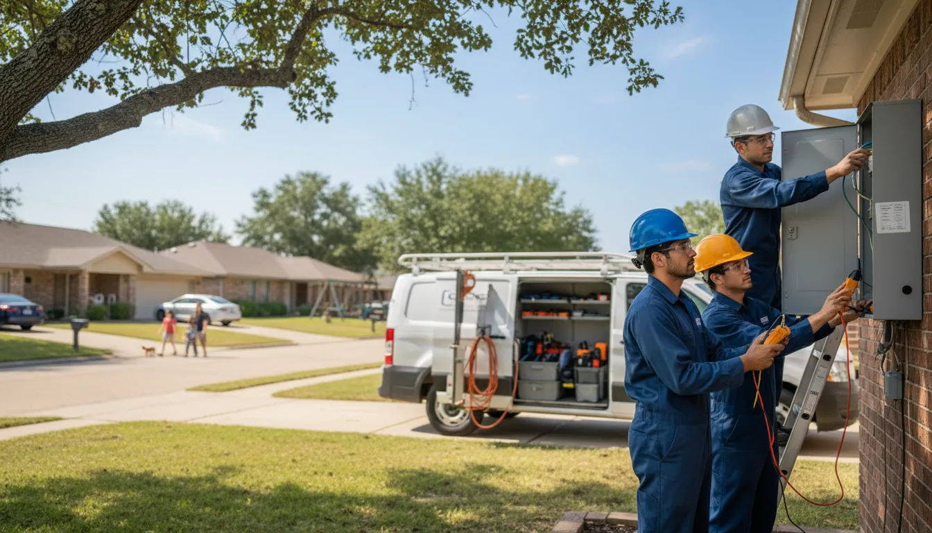 Certified electrician providing emergency electrical services in House, NM